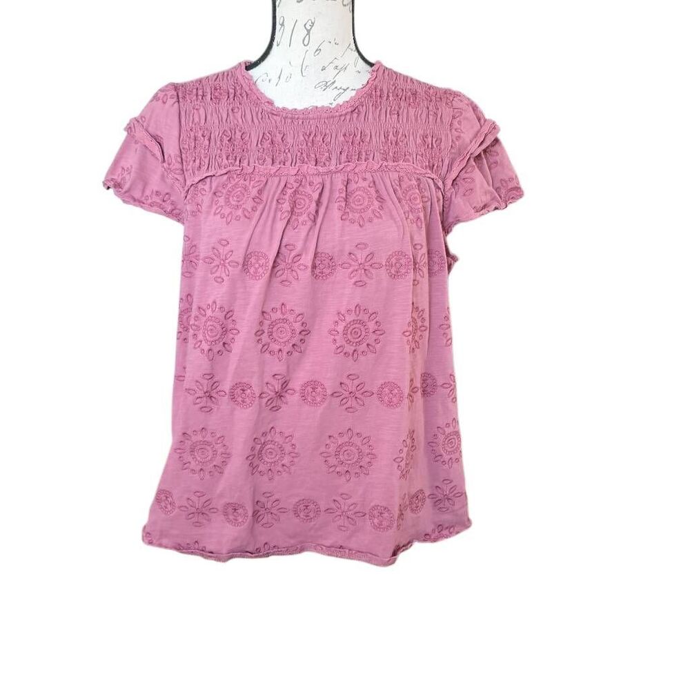 Good Hart by Matilda Jane Womens Dusty Mauve Embroidered Boho Peasant Blouse